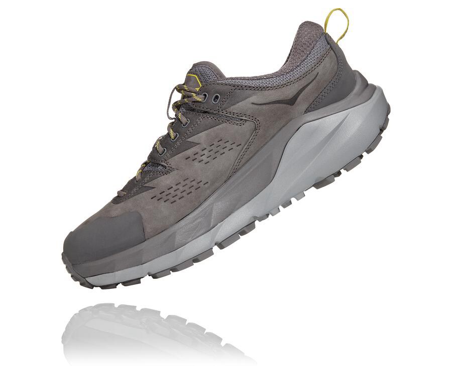 Trail Shoes Mens - Hoka One One Kaha Low GORE-TEX - Grey - BVWYZQR-13